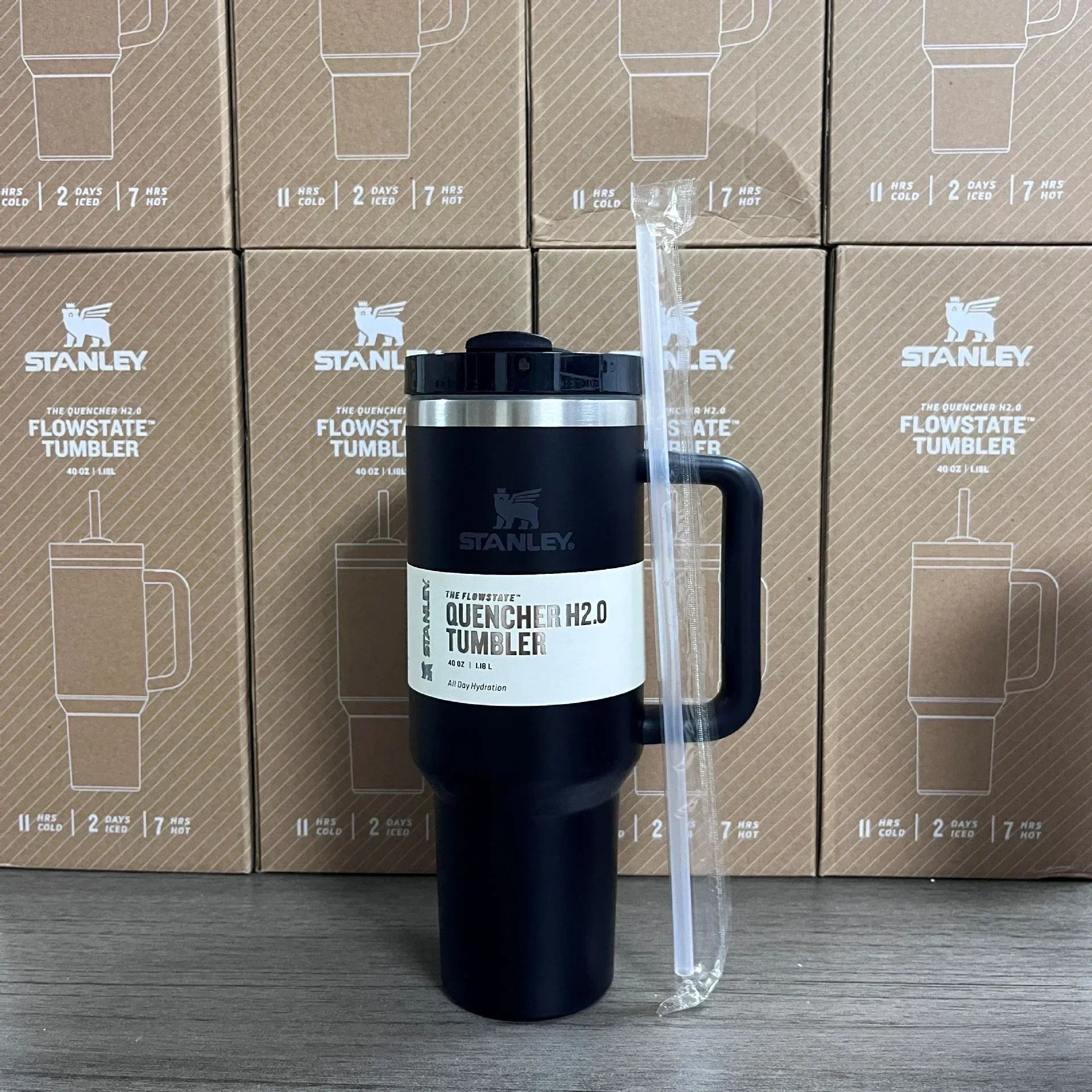 Stanley 30oz/40oz Quengher H2.0 Tumbler With Handle Lids Stainless Steel  Coffee Termos Cup Car Mugs vacuum cup